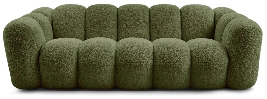 Zöld buklé kanapé 232 cm Hippolyte – Bobochic Paris