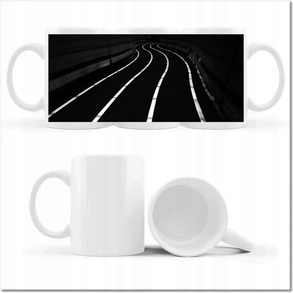 Fotó bögre Csíkok Út Éjszaka