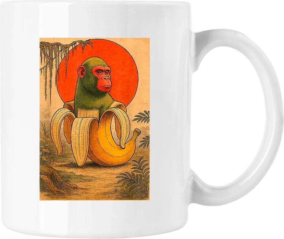 Bögre Chimpanzi Bananini majom 5 Fehér 330ml