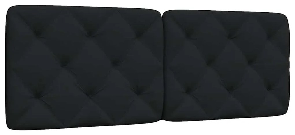 fekete szövet fejtámla párna 120 cm