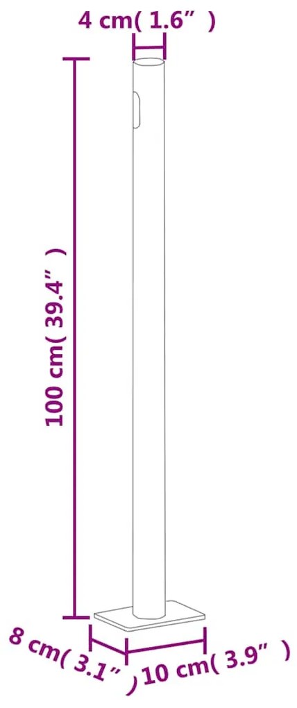 veranda, terasz válaszfal 160 x 300 cm fekete