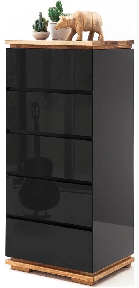 ARVI komód fekete/tölgy