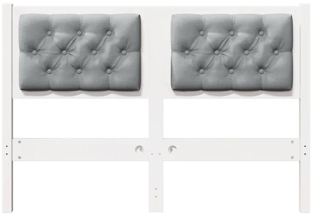 Fejtámla Egyéb Fehér és világosszürke 135 cm Tömör fenyőfa