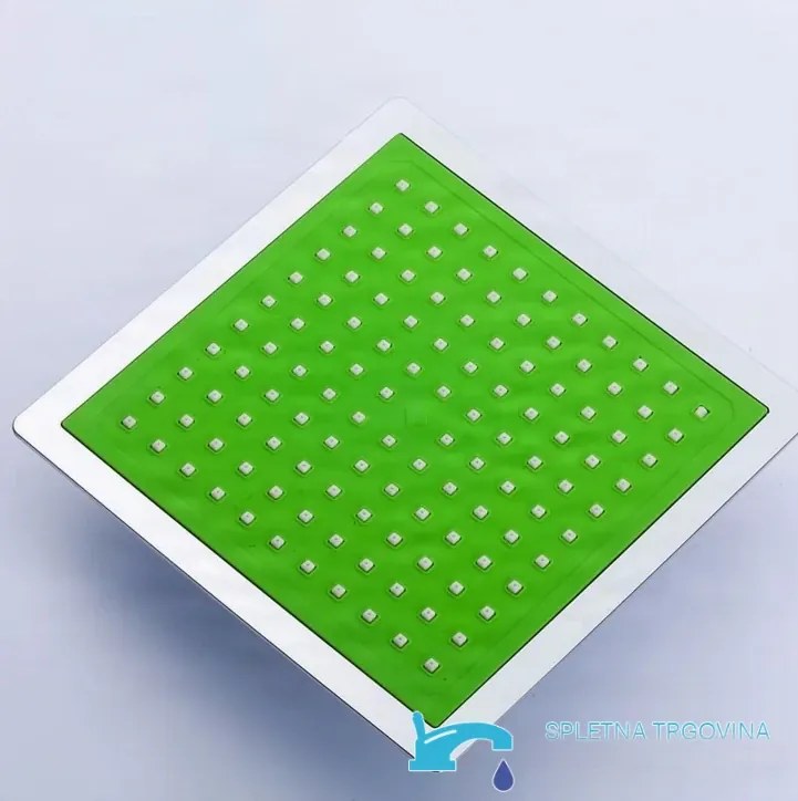 Zuhanypanel EYN PT86722 falba süllyesztett kivitelben, kétféle vízsugárral, zöld színben