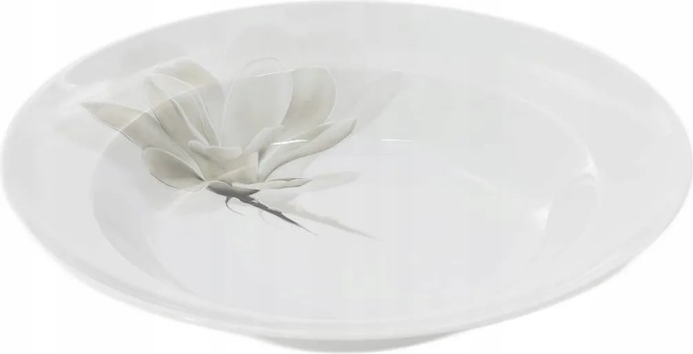 Lubiana Roma Mély Leveses Tányér 1 db Porcelán Magnolia 24 cm