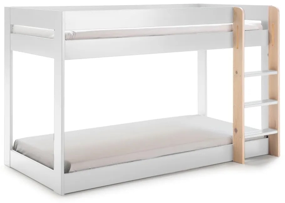 Fehér emeletes gyerekágy 90x190 cm Angel – Marckeric