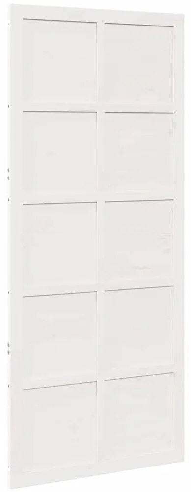 Istállóajtó Fehér 90 x 210 cm Tömör fenyőfa