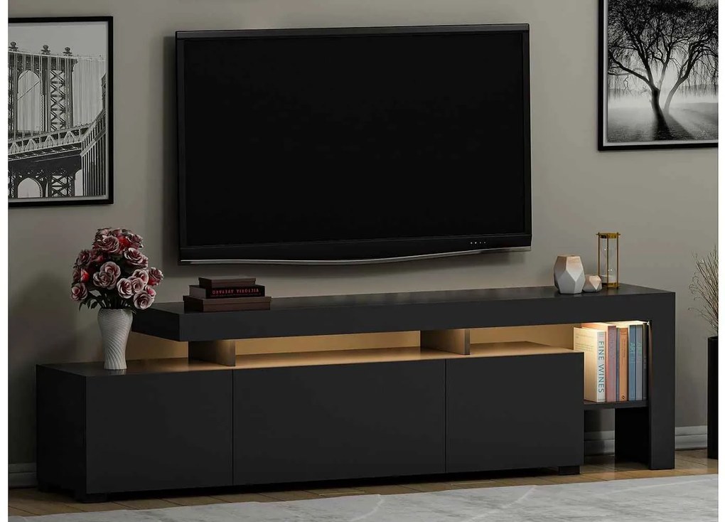 Design TV asztal Calissa 192 cm antracit