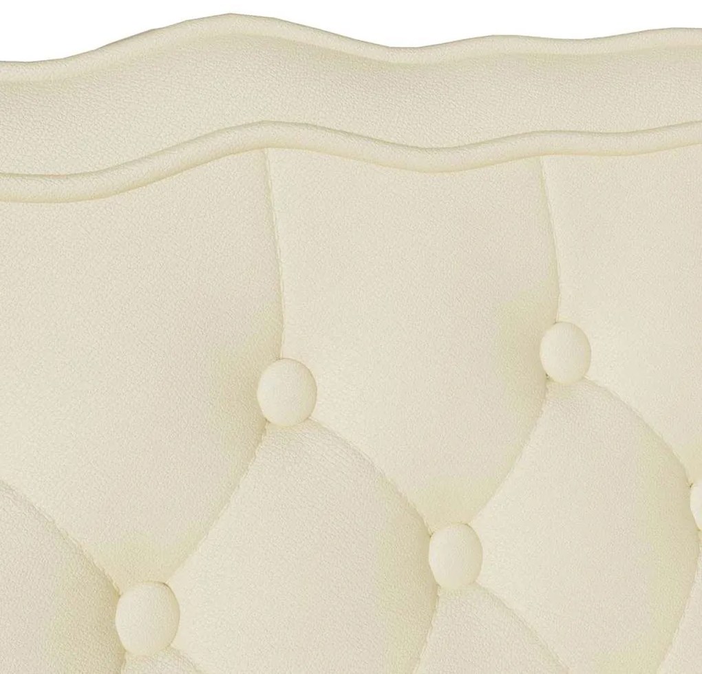 Chesterfield Pad Krém 119.5 x 64.5 x 75 cm Műbőr