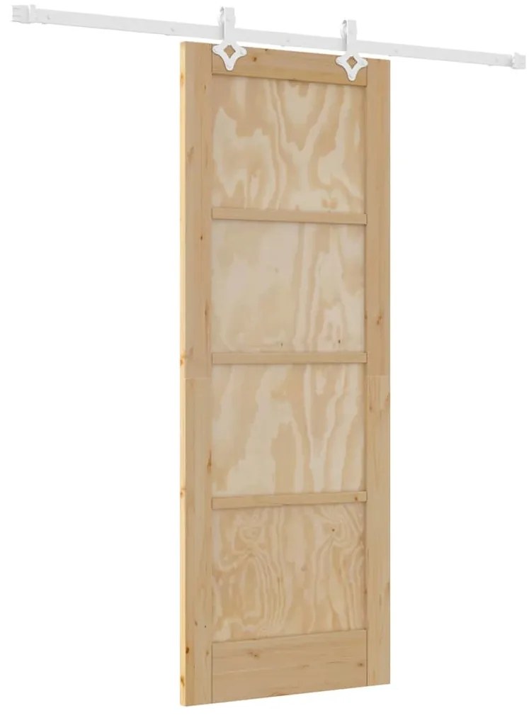 Tolóajtó Természetes és fehér 73.5 x 198.5 cm