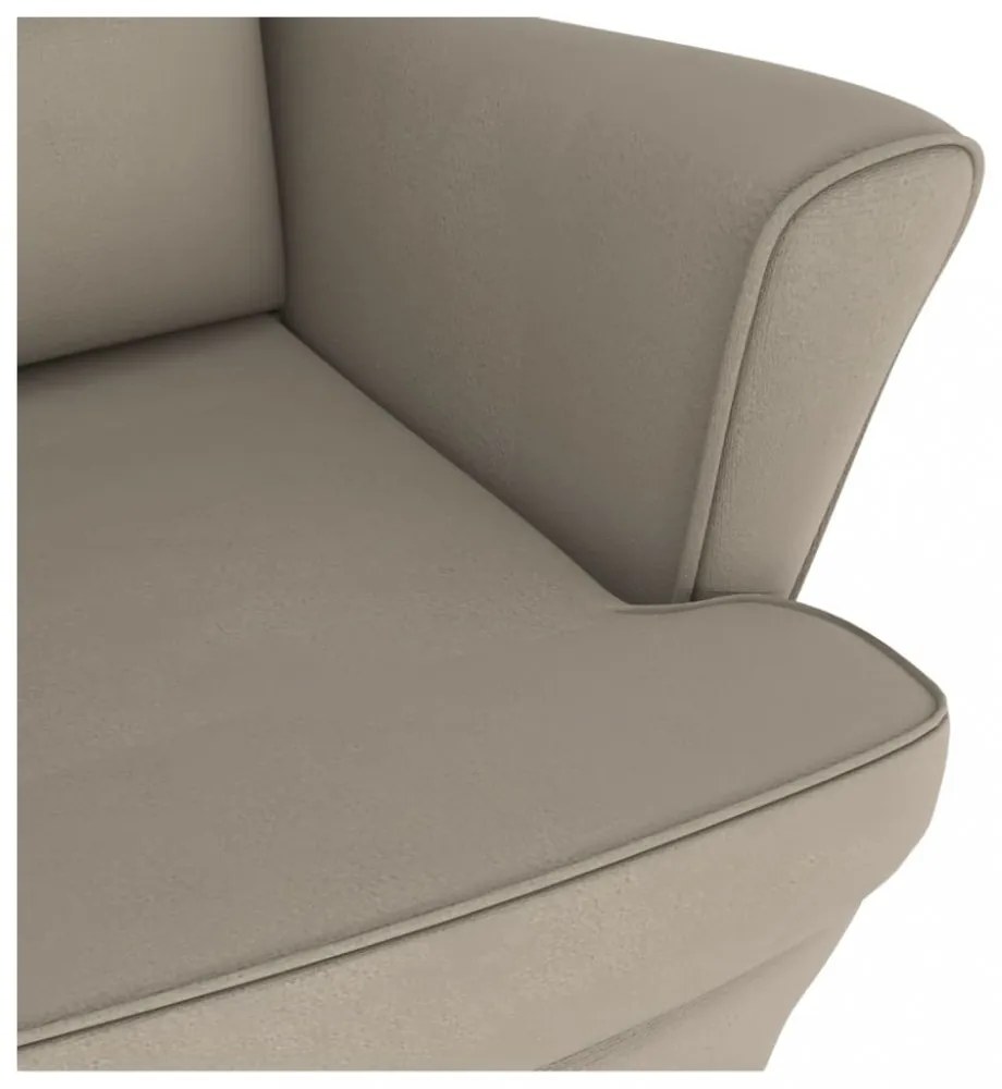 hintaszék, világosszürke bársony és tömörfa háttámlával