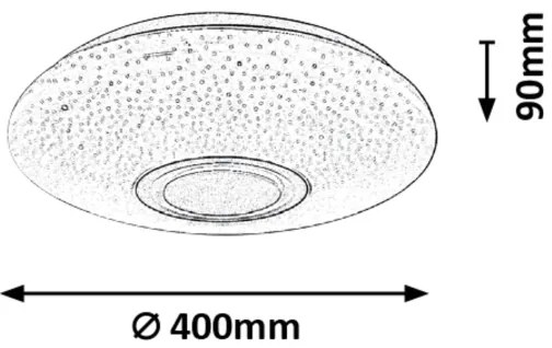 Rabalux 3509 - LED RGB fényerőszabályozható mennyezeti lámpa RODION LED/24W/230V + távirányító
