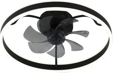 Rabalux fanfy ventilátoros beltéri mennyezeti lámpa 40w 2200lm ip20 távirányítóval wifi fekete