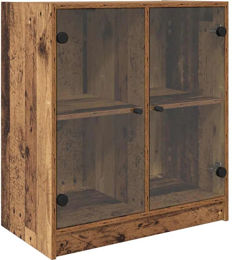 vidaXL Oldalsó szekrény Öreg fa 68 x 37 x 75,5 cm Faanyag