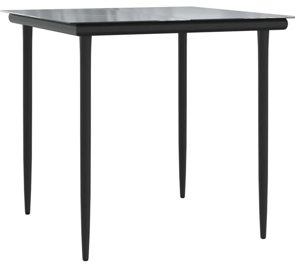 3 részes barna polyrattan kerti étkezőgarnitúra párnával