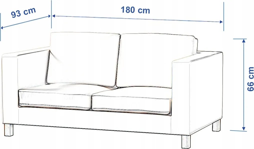 Karlanda kinyitható kanapé huzat, rövid, Ikea, fekete