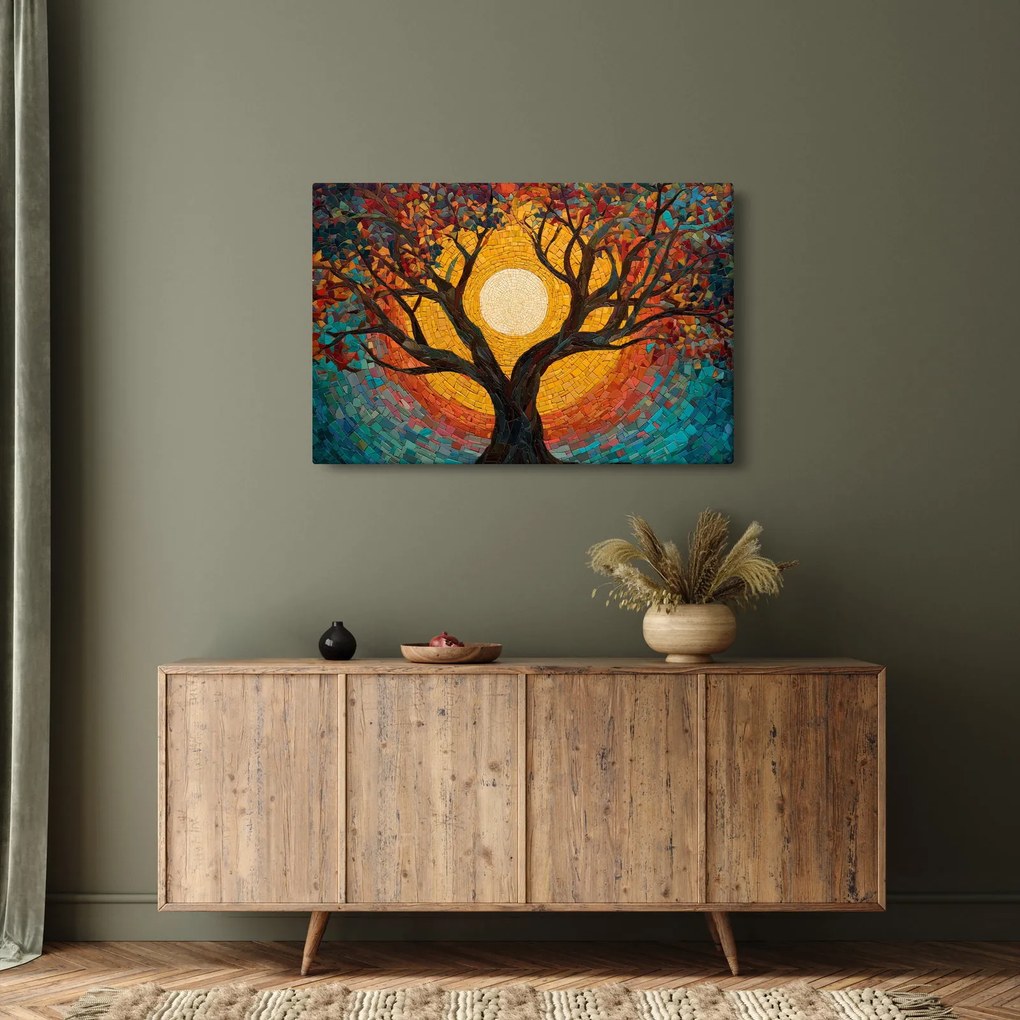 Kép - Nap az élet fájának koronájában (90x60 cm)