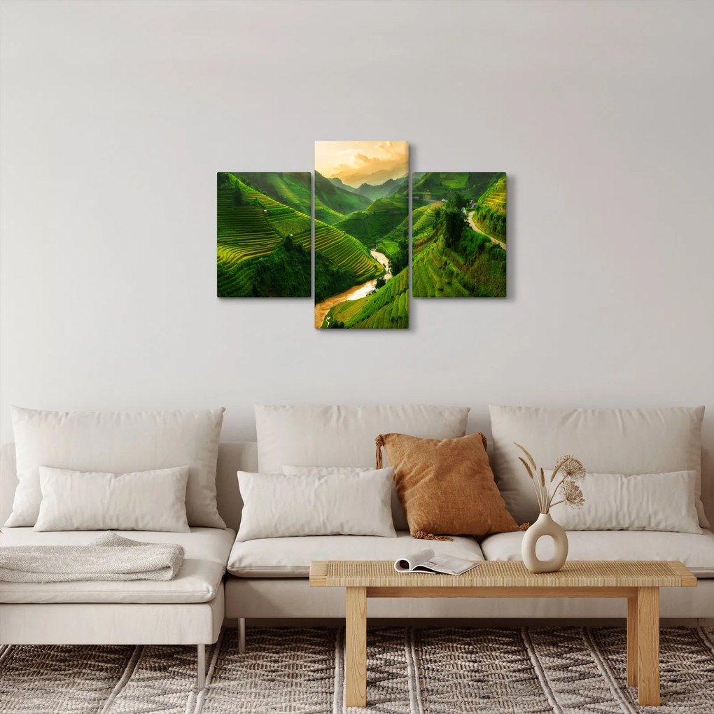 Kép - Mu Cang Chai rizsteraszok (90x60 cm)
