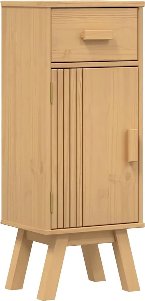 vidaXL Fürdőszoba Székény Olden Barna 35 x 30 x 90 cm Tömör fenyőfa