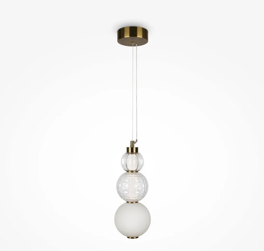MAYTONI P069PL-L16G3K COLLAR Modern Függesztett Lámpa Átlátszó, Arany LED IP20