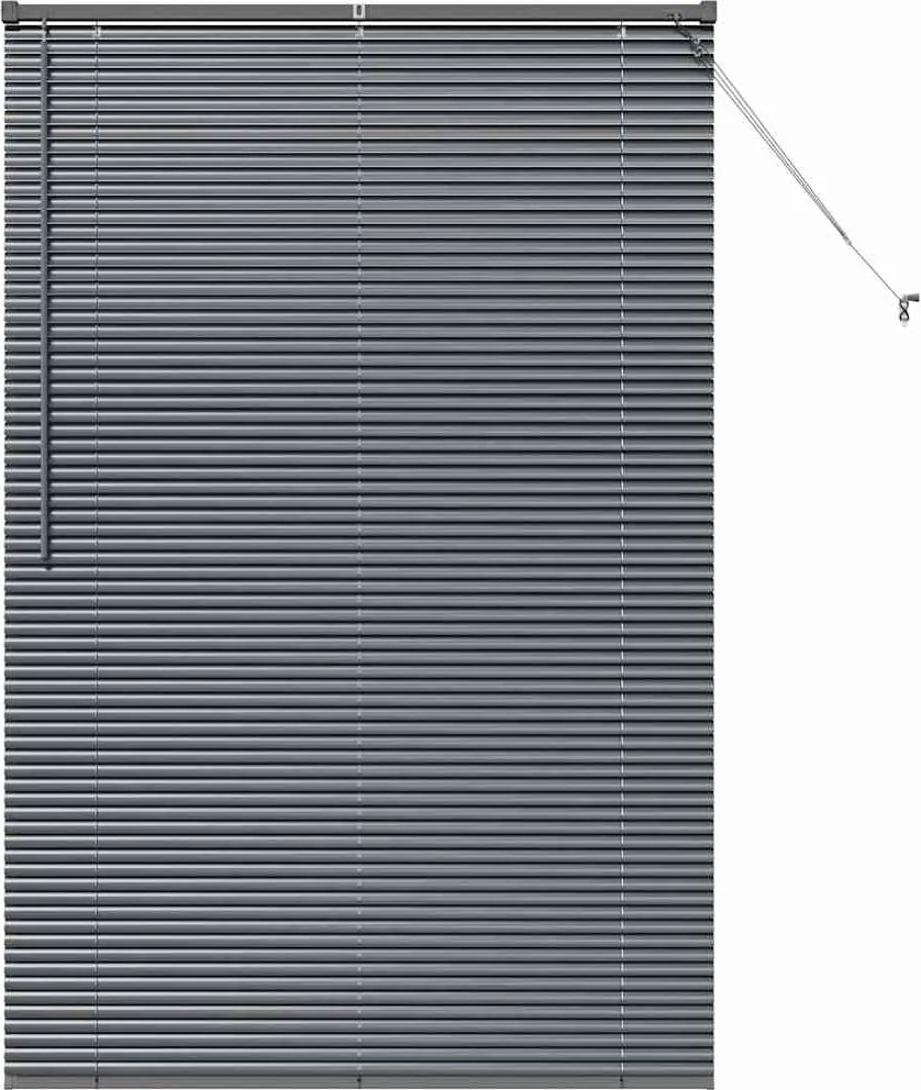 vidaXL Zsalugáter Redőnyök Sötétszürke 175 x 110 cm Alumínium