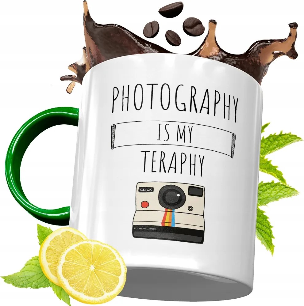 Zöld Bögre Fotósnak Születésnapi Ajándék Fényképes Nyomtatással