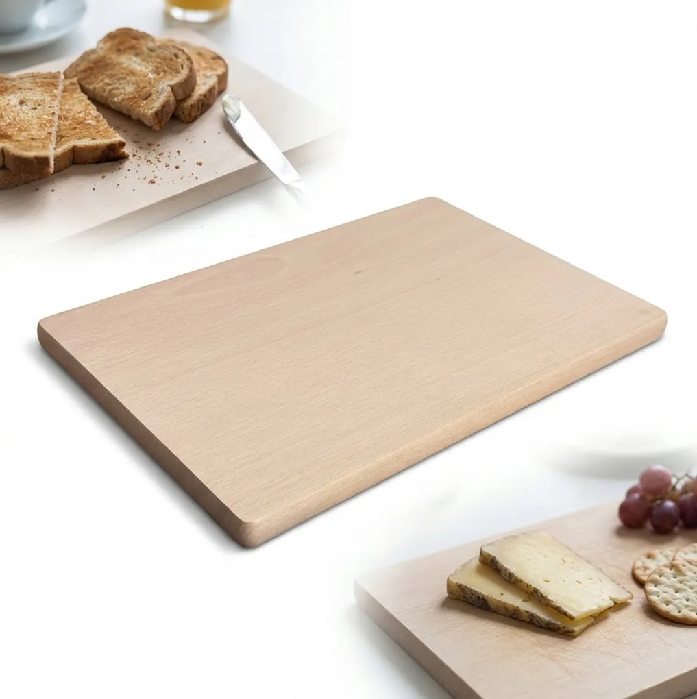 Fa konyhai vágódeszka 30x20x1,6 cm bükk reggeliző konyha
