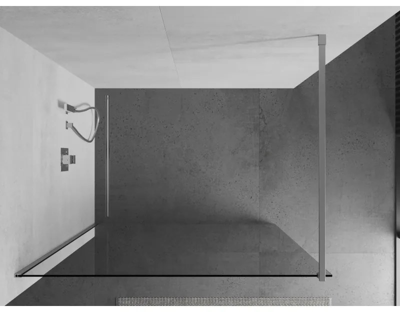 Mexen, Mexen Kioto zuhanykabin fala 55 x 200 cm, átlátszó 8 mm, króm - 800-055-101-01-00