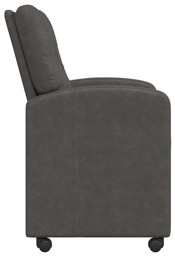 Kerekes Étkező Székek 2 pcs Fekete 57 x 67 x 95 cm Műbőr