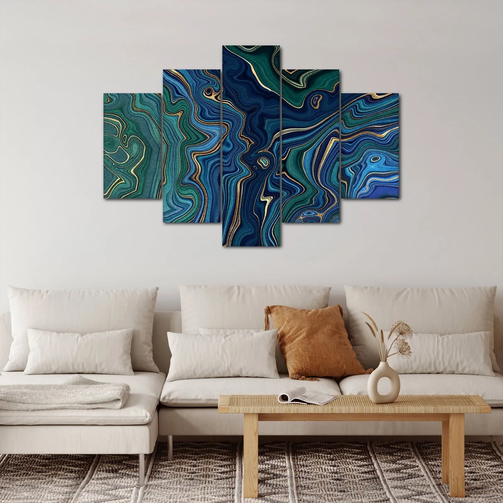 Kép - zöld-kék márvány (150x105 cm)