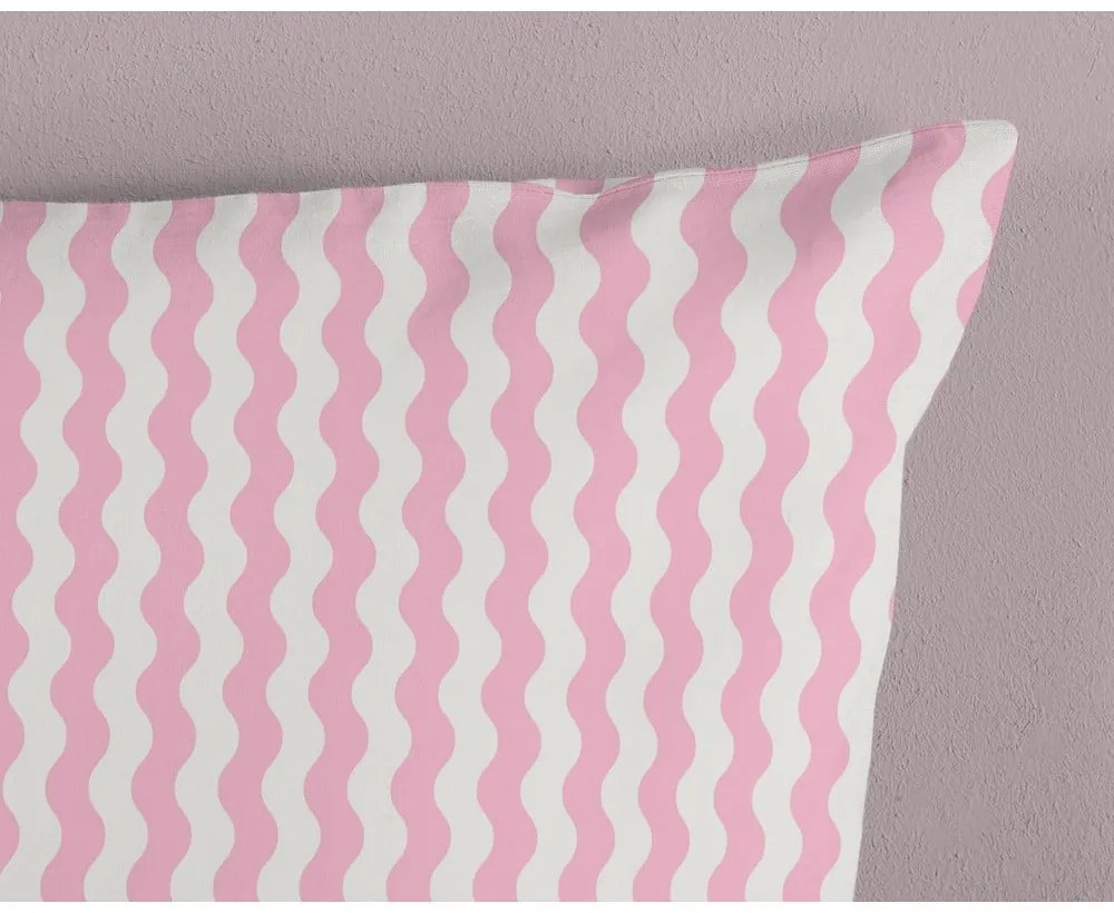 Rózsaszín-türkiz egyszemélyes pamut gyerek ágyneműhuzat 140x200 cm Sweety – Good Morning