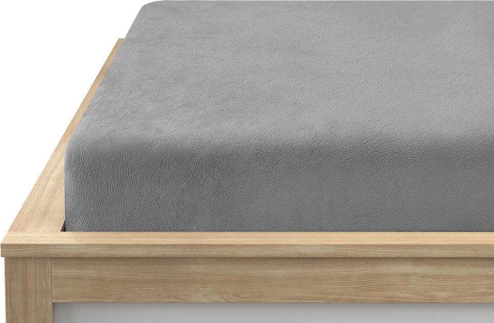Mikroplüss lepedő SOFT 140x200 cm világosszürke