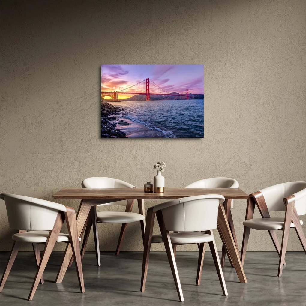 Kép a hídról napnyugtakor (70x50 cm)