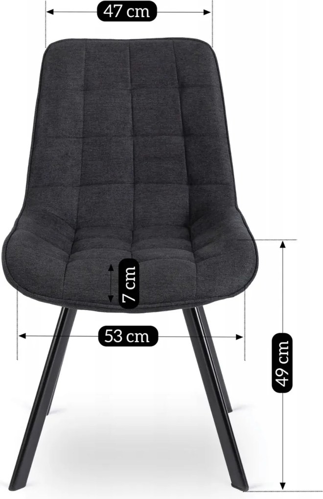 Szék fekete színben. RICK 2