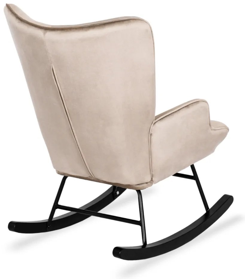 Bézs Hintafotel Bársony Kárpittal. ELIS