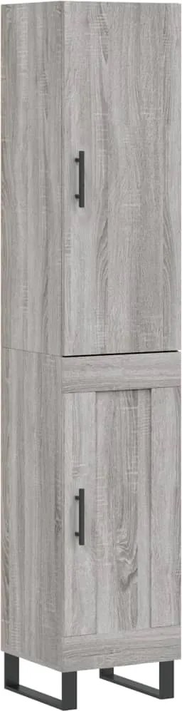 vidaXL szürke sonoma szerelt fa magasszekrény 34,5 x 34 x 180 cm