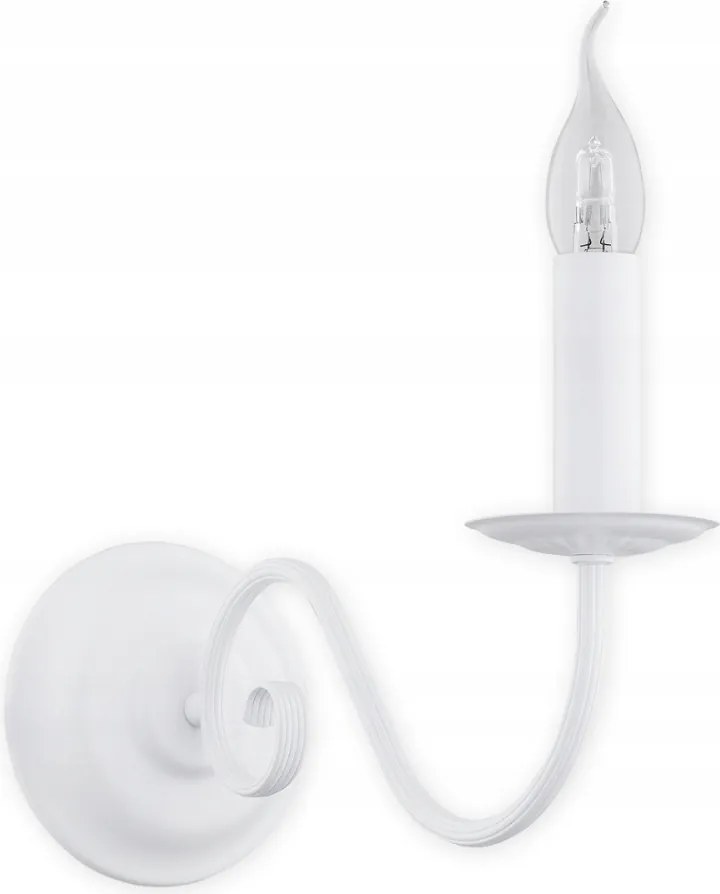 Asti fali lámpa, fehér gyertyatartó láng izzóval a folyosóra