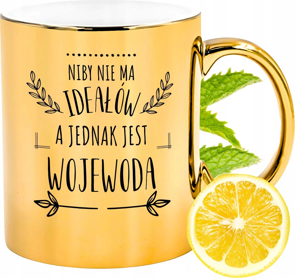 Arany csillogó bögre vajdasági ajándék fényképes nyomtatással