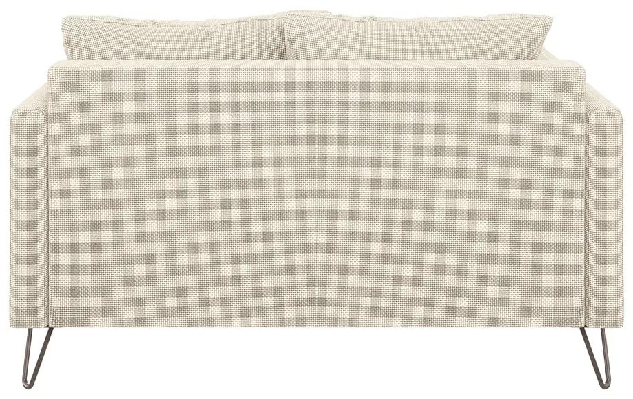 Krémszínű zsenília kanapé 140 cm Freya – Ropez
