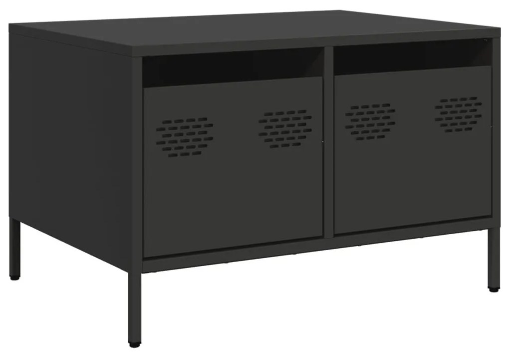 fekete hidegen hengerelt acél TV-szekrény 68 x 50 x 43,5 cm