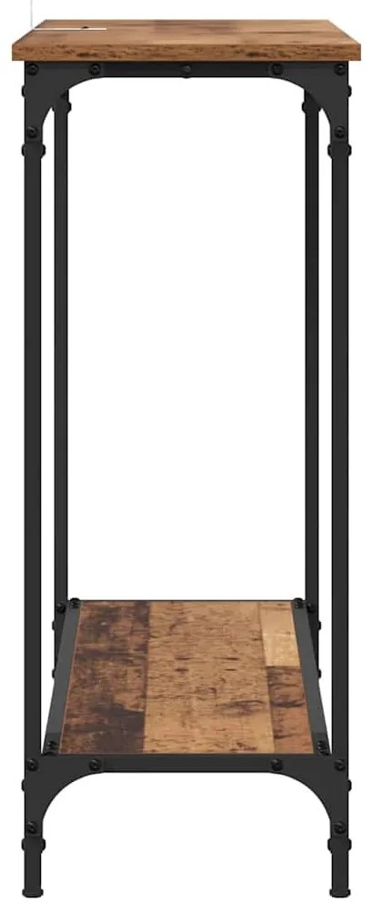 Konzolasztal polcokkal Régi fa 101 x 30.5 x 75 cm Faanyag