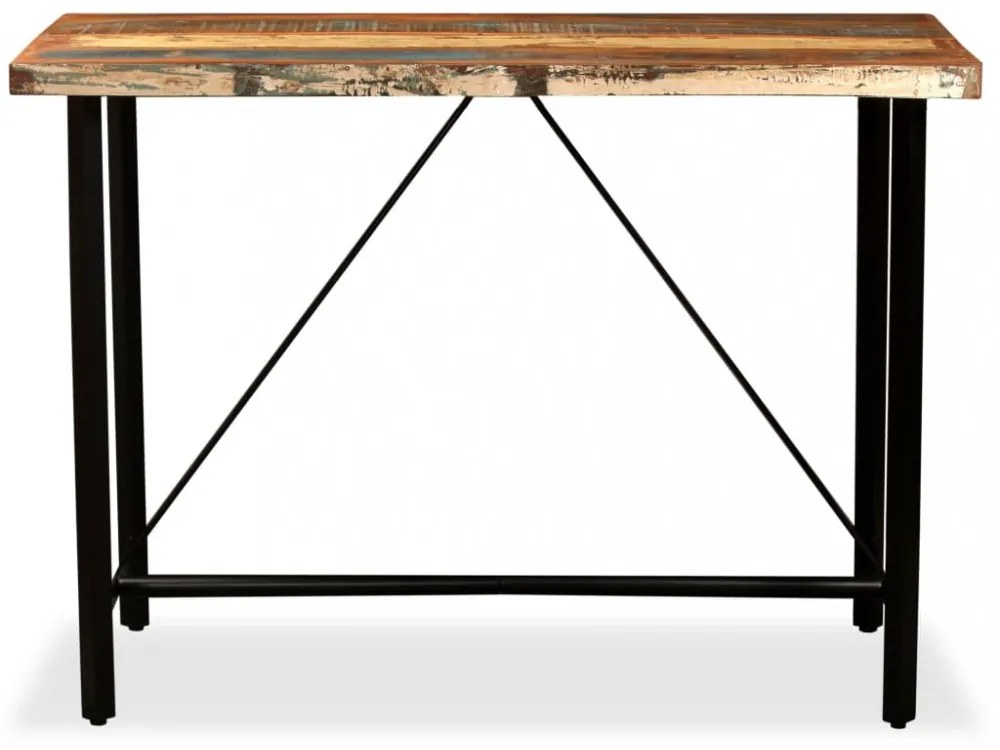 tömör újrahasznosított fa bárasztal 120 x 60 x 107 cm