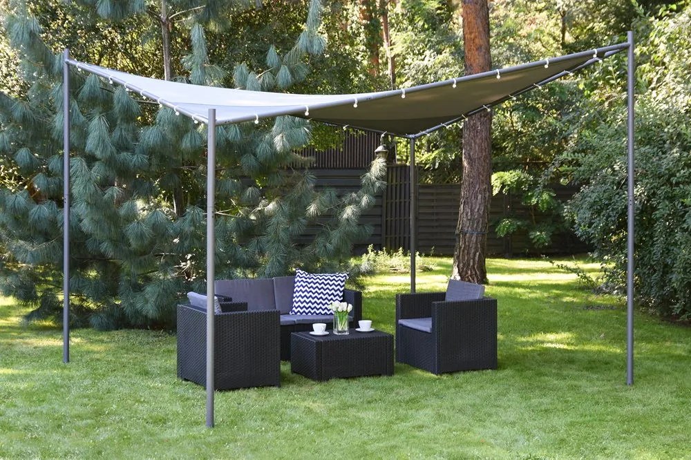 Majorca Garden Point 3,5 x 3,5 m-es antracit terasz pergola