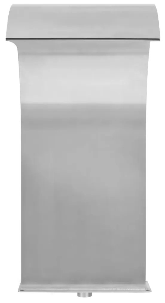 ezüstszínű rozsdamentes acél medence-szökőkút 45 x 30 x 65 cm