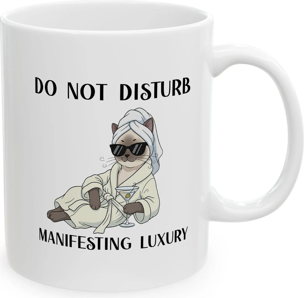 Macska bögre luxus relaxáció megnyilvánulás ajándék egy barát születésnapjára