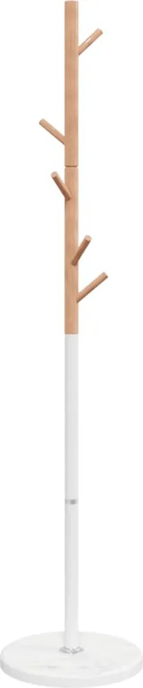 vidaXL fehér porszórt vas ruhafogas 172 cm