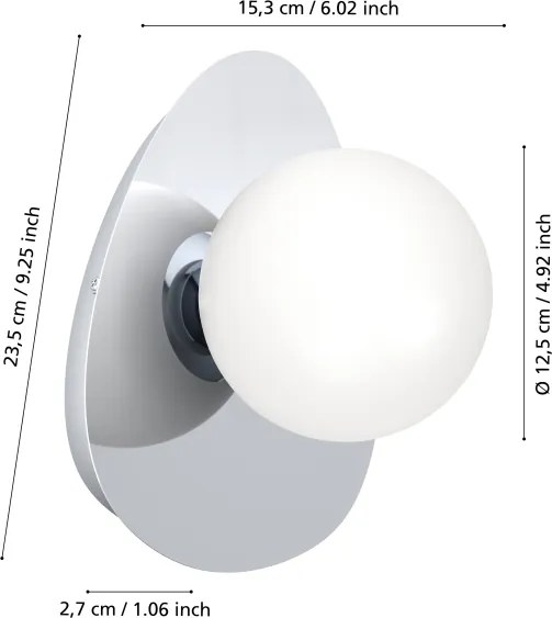 Eglo 902095 - LED fürdőszobai fali lámpatest CASTROVIDO 1xG9/4,2W/230V IP44 króm
