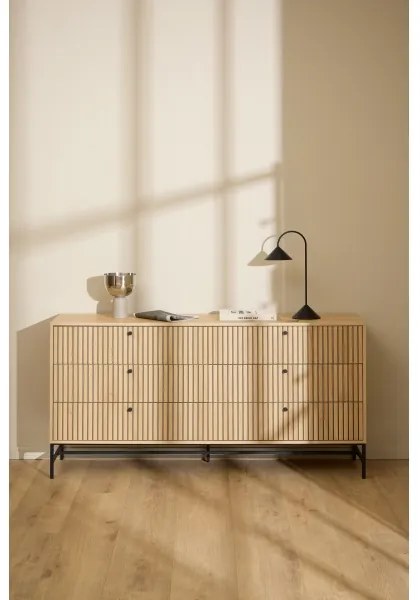 OLIVIA fiókos komód, tölgy