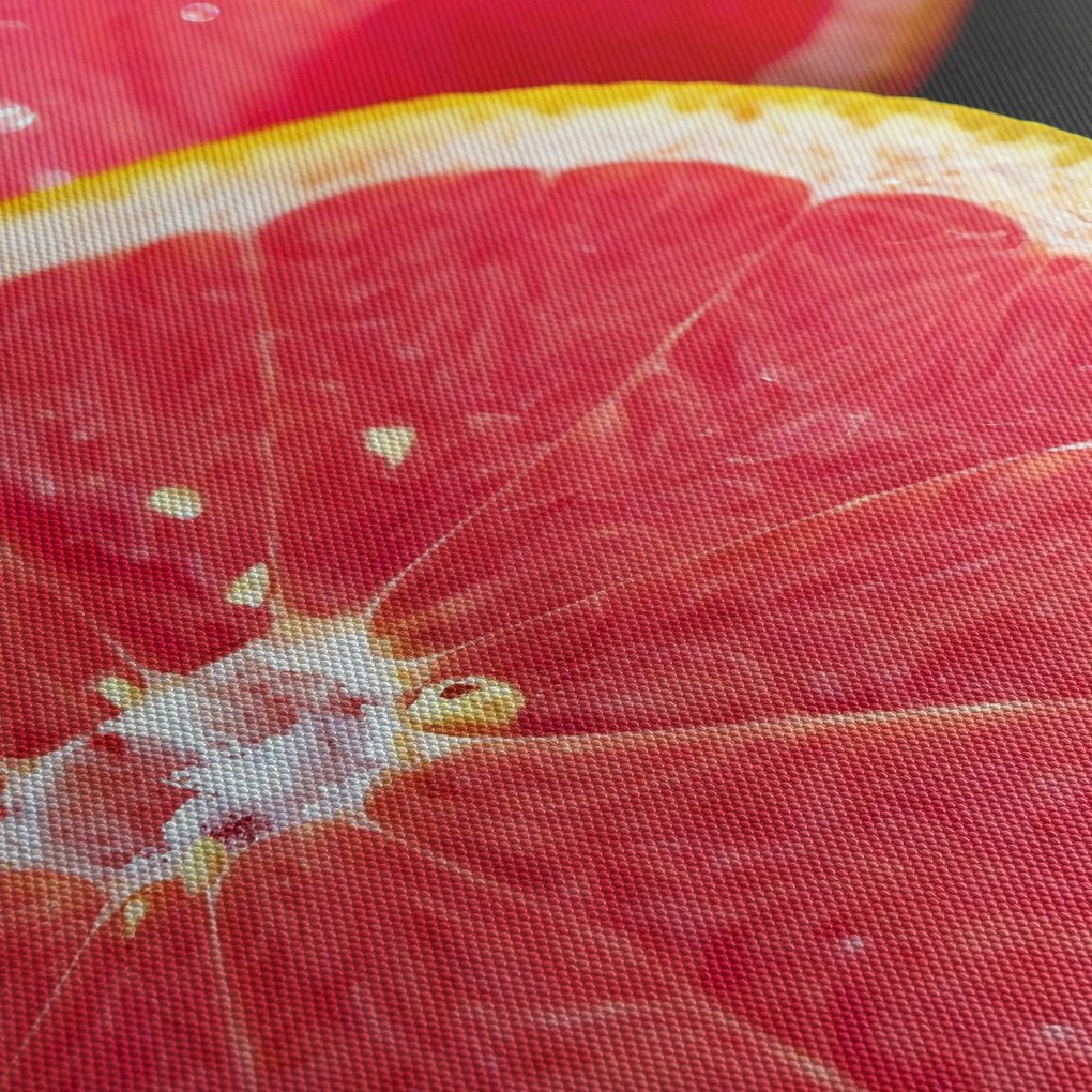 Szeletelt grapefruit képe (90x60 cm)