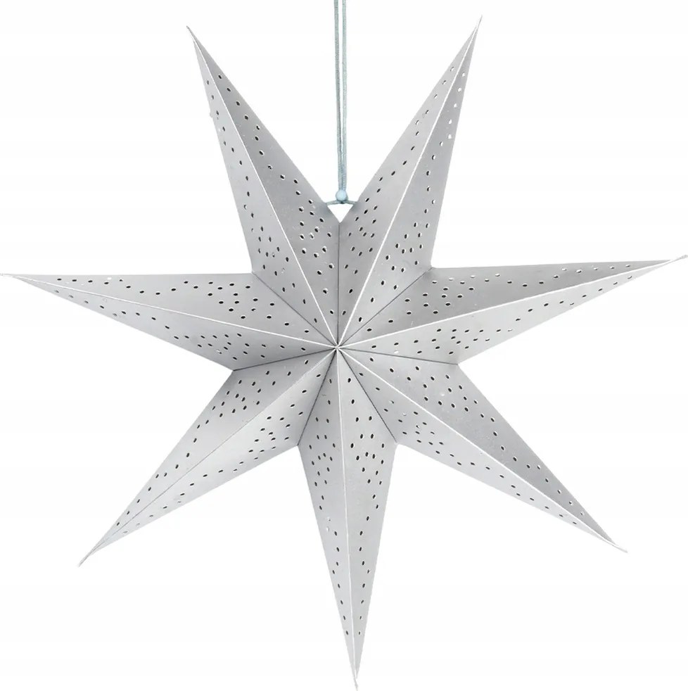 Karácsonyi Csillag dekoráció mennyezetre akasztható ablakdísz Ezüst 45 cm